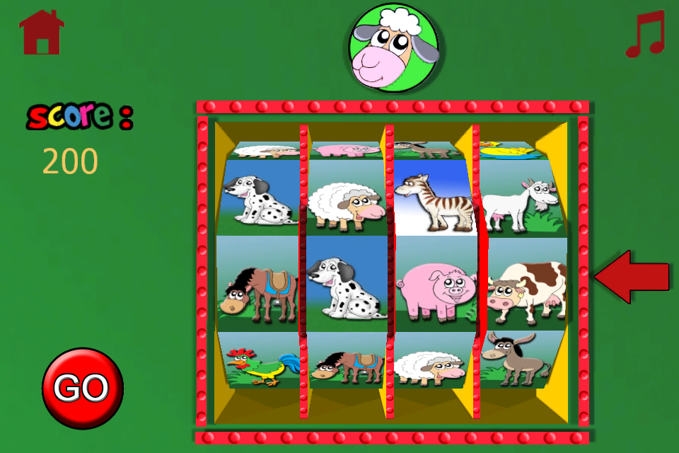 Screenshot farm animals slot machine for kids Screenshot farm animals slot machine for kids